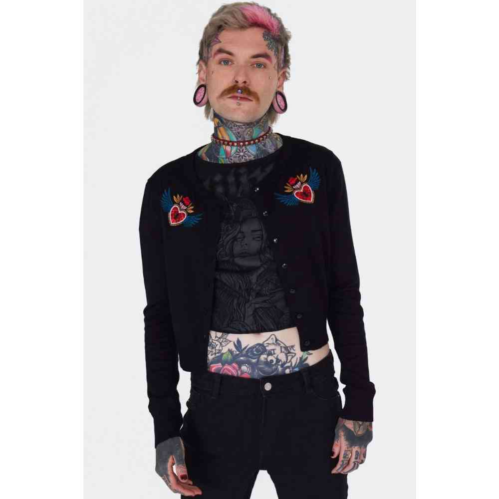 Jawbreaker - Alchemy Hearts Cardigan - Noir